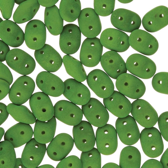 Picture of SuperDuo 2,5x5mm Mat Velvet Lizard Green x10g