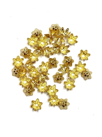 Picture of Bead Cap 7mm Gold Plate x20