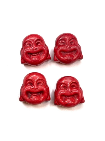 Picture of Magnesite Buddha 20mm Red x1