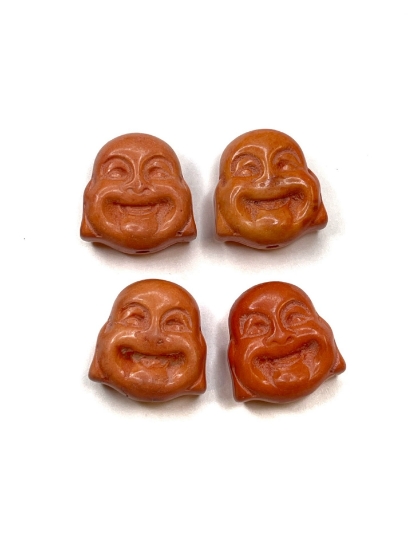 Picture of Magnesite Buddha 20mm Orange x1