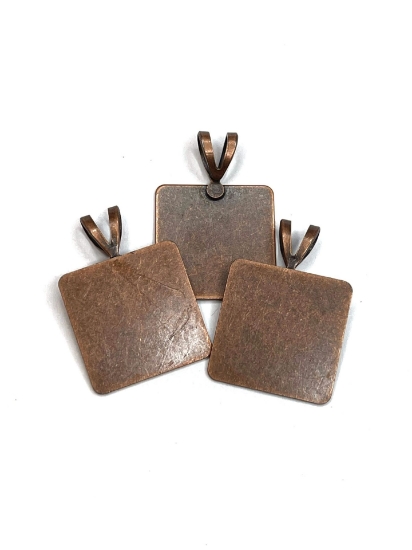 Picture of Bail Square 17mm Copper x1