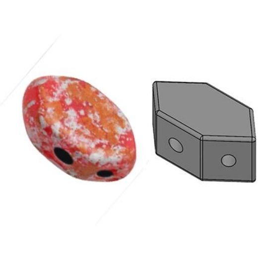 Picture of Paros® par Puca® 7x4mm Opaque Light Coral Ladybug x10g 
