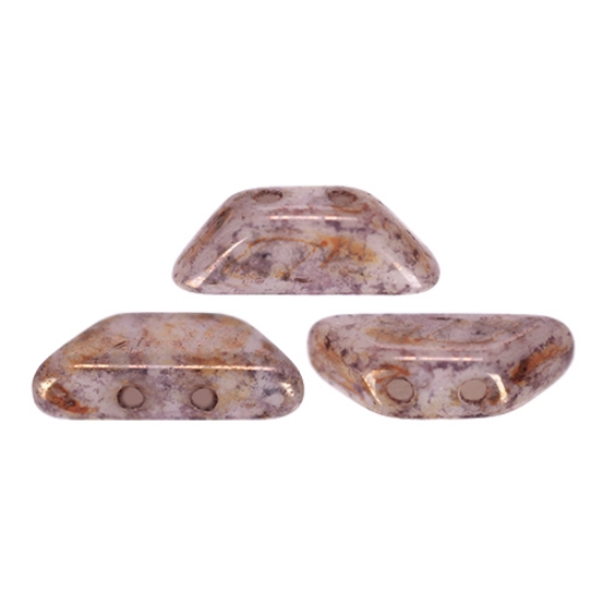 Picture of Tinos® par Puca® 4x10mm Opaque Mix Rose/Gold Ceramic Look x10g