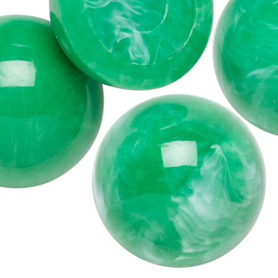 Picture of Vintage German Acrylic Cabochon 30m Marbled Green x1