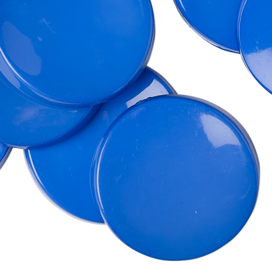 Picture of Vintage German Acrylic Cabochon 30m round Blue x1