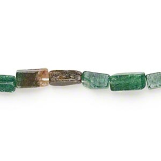Picture of Aventurine 8x4mm hand-cut Tube Emerald Green x35cm