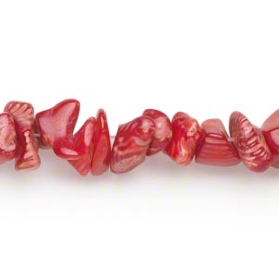 Picture of Bamboo Coral (dyed) Chip 10-12mm Red x38cm