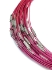 Picture of Stainless Steel Wire Choker Necklace 45cm 1mm Fuchsia x1