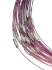 Picture of Stainless Steel Wire Choker Necklace 45cm 1mm Purple x1