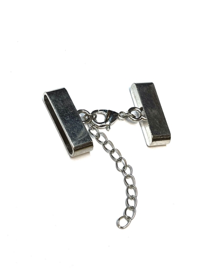 Picture of Lobster Clasp with End caps Ø24x6mm Silver x1