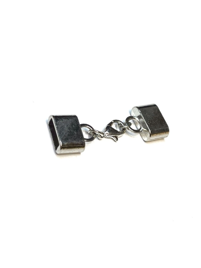 Picture of Lobster Clasp with End caps Ø10x4mm Silver x1