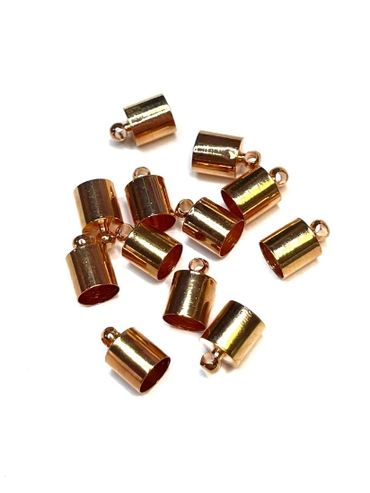 Picture of Cord End w/ Loop Ø6mm Rose Gold x10