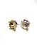 Picture of Earstud 4470 Square 12mm w/ Loop 24Kt Gold Plate x2