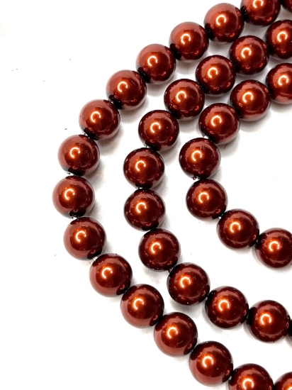 Picture of Preciosa Nacre Round Maxima 6mm Dark Copper Pearl x50