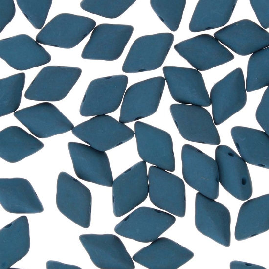 Picture of GemDuo 2-hole 5x8mm Mat Velvet Dark Teal  x10g