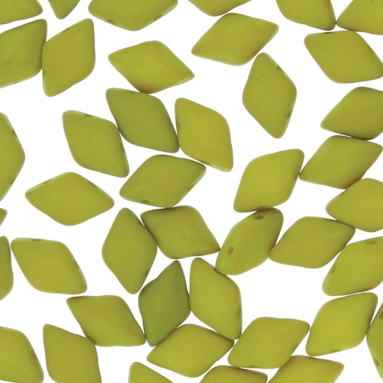 Picture of GemDuo 2-hole 5x8mm Mat Velvet Lemongrass  x10g 