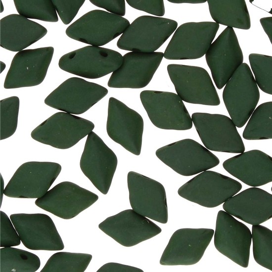 Picture of GemDuo 2-hole 5x8mm Mat Velvet Forest Green x10g