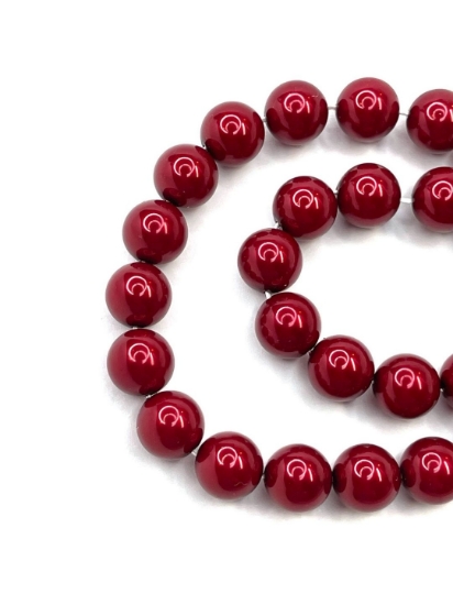 Picture of Preciosa Nacre Round Maxima 10mm Red Pearl x5