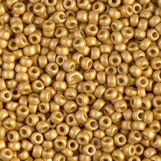 Picture of Miyuki Rocaille 11/0 4202F Duracoat Galvanized Mat Gold x10g