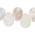 Picture of Mother-of-Pearl Shell 18x13mm top-drilled  Drop White x10