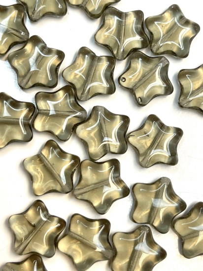 Picture of Flat Star Bead 12mm Black Diamond x15