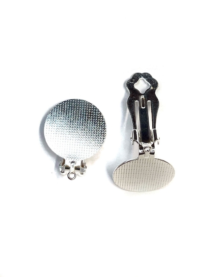 Picture of Ear Clip 18mm w/ Loop Silver Plate x2