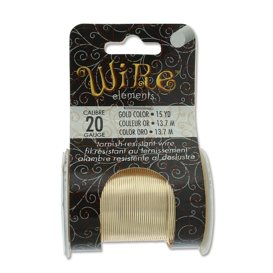 Picture of Wire Lacquered Tarnish Resistant 20 Gauge (.81mm) Gold x13.7m