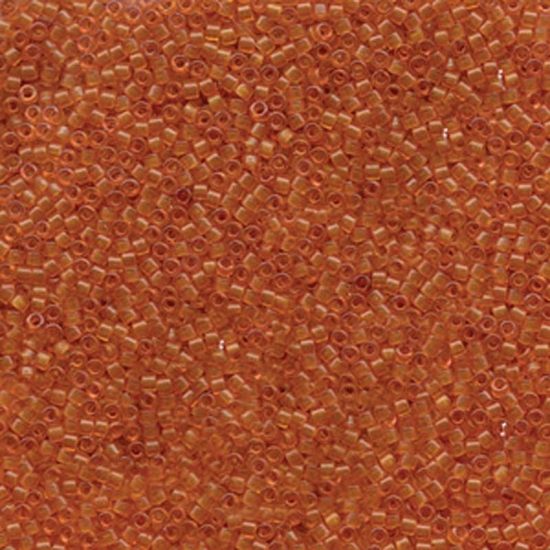 Picture of Miyuki Delica 11/0 DB781 Dyed Semi-Frosted Transparent Amber x10g