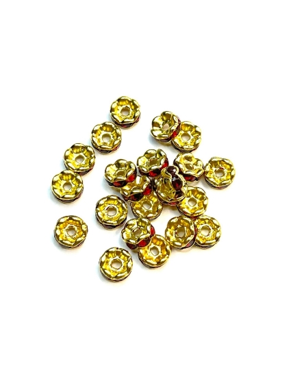 Picture of Rondelle Strass 6mm Siam x10