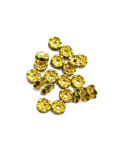Picture of Rondelle Strass 6mm Green x10