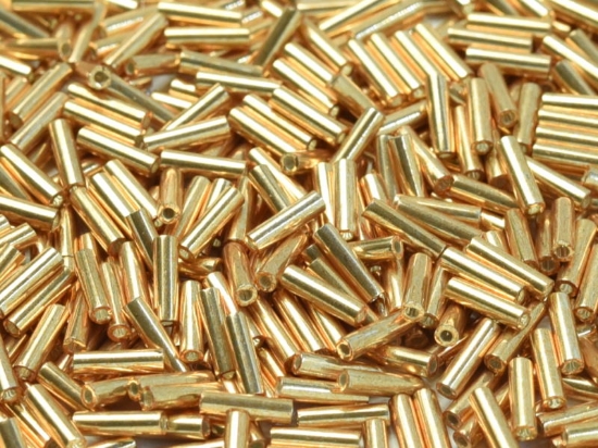 Picture of Miyuki Bugles 6mm BGL2-1053 Galvanized Gold x10g