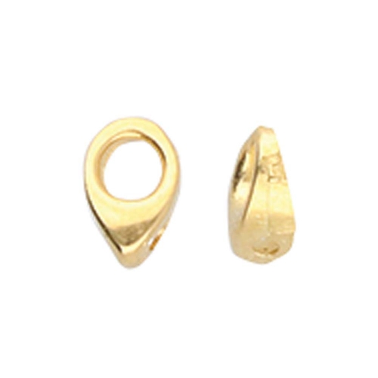 Picture of Cymbal - Kolympos SuperDuo Bead Ending 24k Gold Plate x1