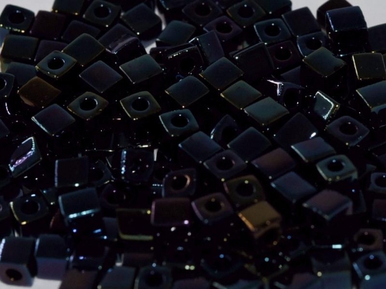 Picture of Miyuki Cubes 4mm 452 Metallic Dark Blue Iris x10g