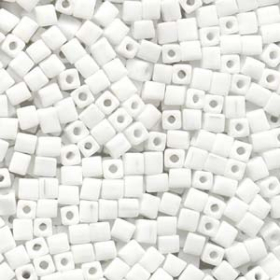 Picture of Miyuki Cubes 4mm 402 Opaque White x10g
