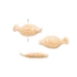 Picture of Bone Bead Fish 40x18mm Antiqued White x1