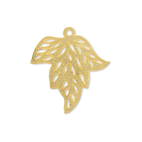 Picture of Filigree Fancy Leaf 25x24mm Gold Tone x1