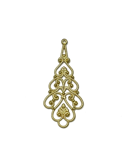 Picture of Filigree Teardrop 38x18mm Gold Tone x1