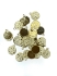 Picture of Component Metal Round textured 12mm Gold Tone x10