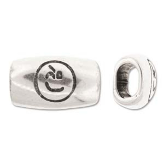 Picture of Licorice Spacer 19x30mm 10x7mm Emoticon Eyewink Antiqued Silver x1