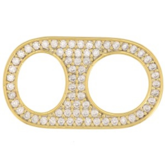 Picture of Spacer Tab 20x12mm w/ Zircons Gold Plate x1