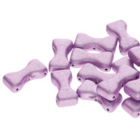 Picture of Bow Tie 3 holes 6x12mm Jet Suede Purple x10g