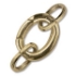 Picture of Clic Clasp 15x20mm w/ 2 rings Gold Plate x1