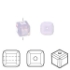 Picture of Swarovski 5601 Cube 6mm Violet Opal x1