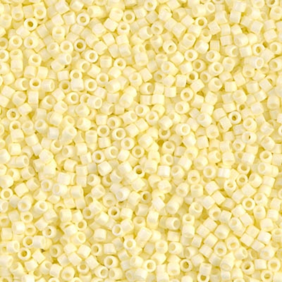 Picture of Miyuki Delica 11/0 DB1521 Mat Opaque Pale Yellow AB x7,5g