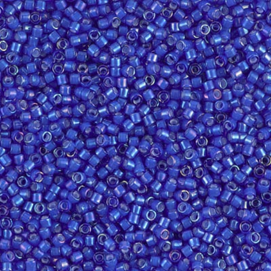 Picture of Miyuki Delica 11/0 DB1785 Cobalt AB Lined White x10g