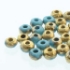 Picture of Czech 4/0 Opaque Blue Turquoise Etched Amber x10g