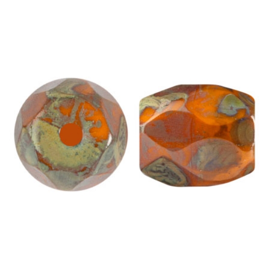 Picture of Baros® Par Puca® 6x5mm Frost Tangerine Travertine x10g