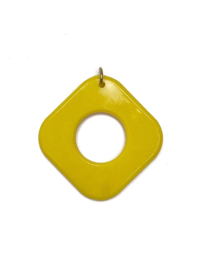 Picture of Acrylic element Square 41mm Yellow x1