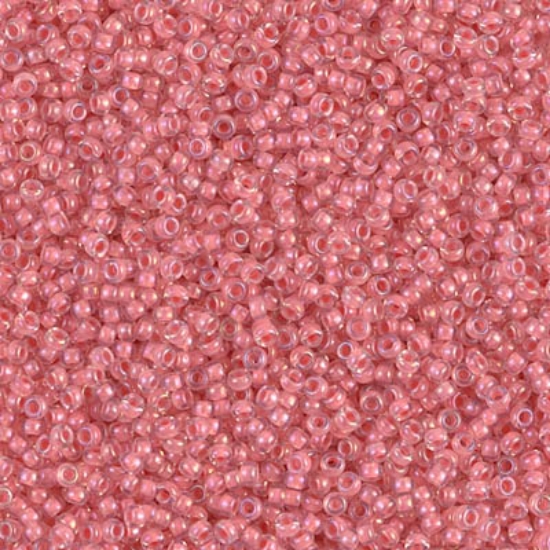 Picture of Miyuki Rocaille 15/0 2200 Lined Rose Pink AB x10g