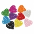 Picture of Pendant Wood Heart 45mm Color Mix x5